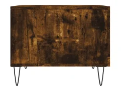 Conjunto de 2 Mesas de Centro | Mesa de apoio | Mesa de café 50x50x40 cm madeira processada cor fumado