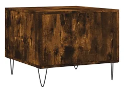 Conjunto de 2 Mesas de Centro | Mesa de apoio | Mesa de café 50x50x40 cm madeira processada cor fumado