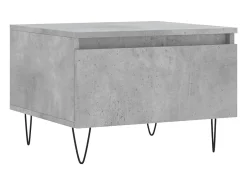 Conjunto de 2 Mesas de Centro | Mesa de apoio | Mesa de café 50x46x35 cm deriv. madeira cinza-cimento