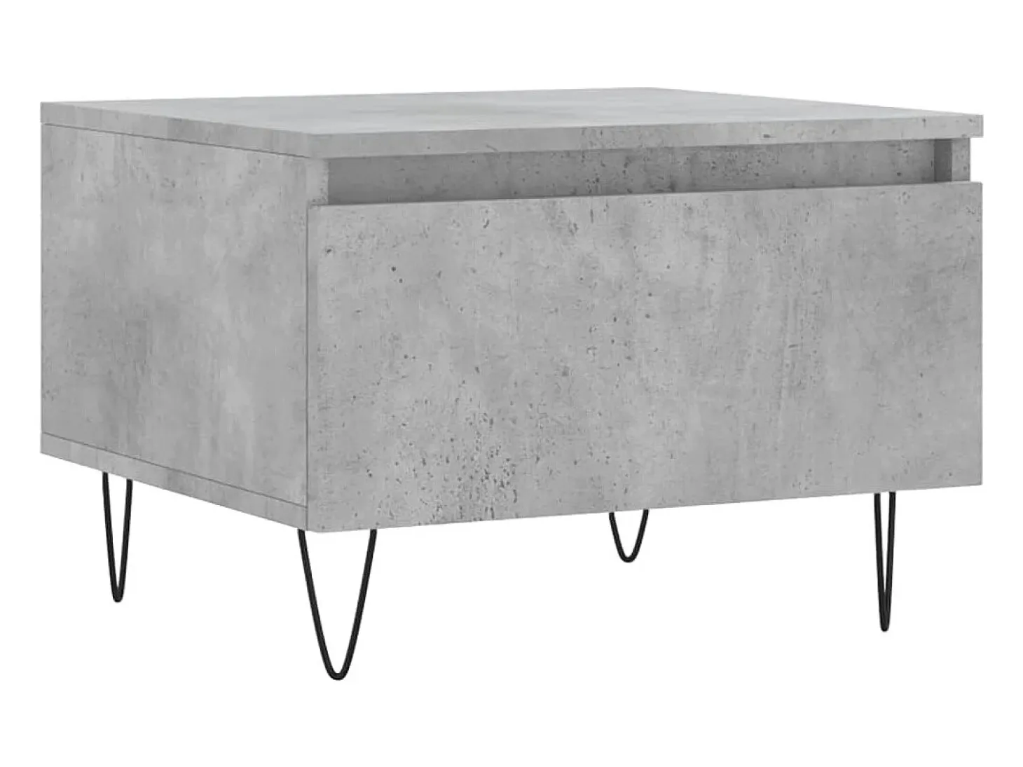 Conjunto de 2 Mesas de Centro | Mesa de apoio | Mesa de café 50x46x35 cm deriv. madeira cinza-cimento