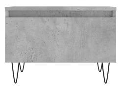 Conjunto de 2 Mesas de Centro | Mesa de apoio | Mesa de café 50x46x35 cm deriv. madeira cinza-cimento