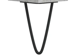 Conjunto de 2 Mesas de Centro | Mesa de apoio | Mesa de café 50x46x35 cm deriv. madeira cinza-cimento