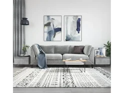 Conjunto de 2 Mesas de Centro | Mesa de apoio | Mesa de café 50x46x35 cm deriv. madeira cinza-cimento