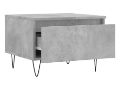 Conjunto de 2 Mesas de Centro | Mesa de apoio | Mesa de café 50x46x35 cm deriv. madeira cinza-cimento
