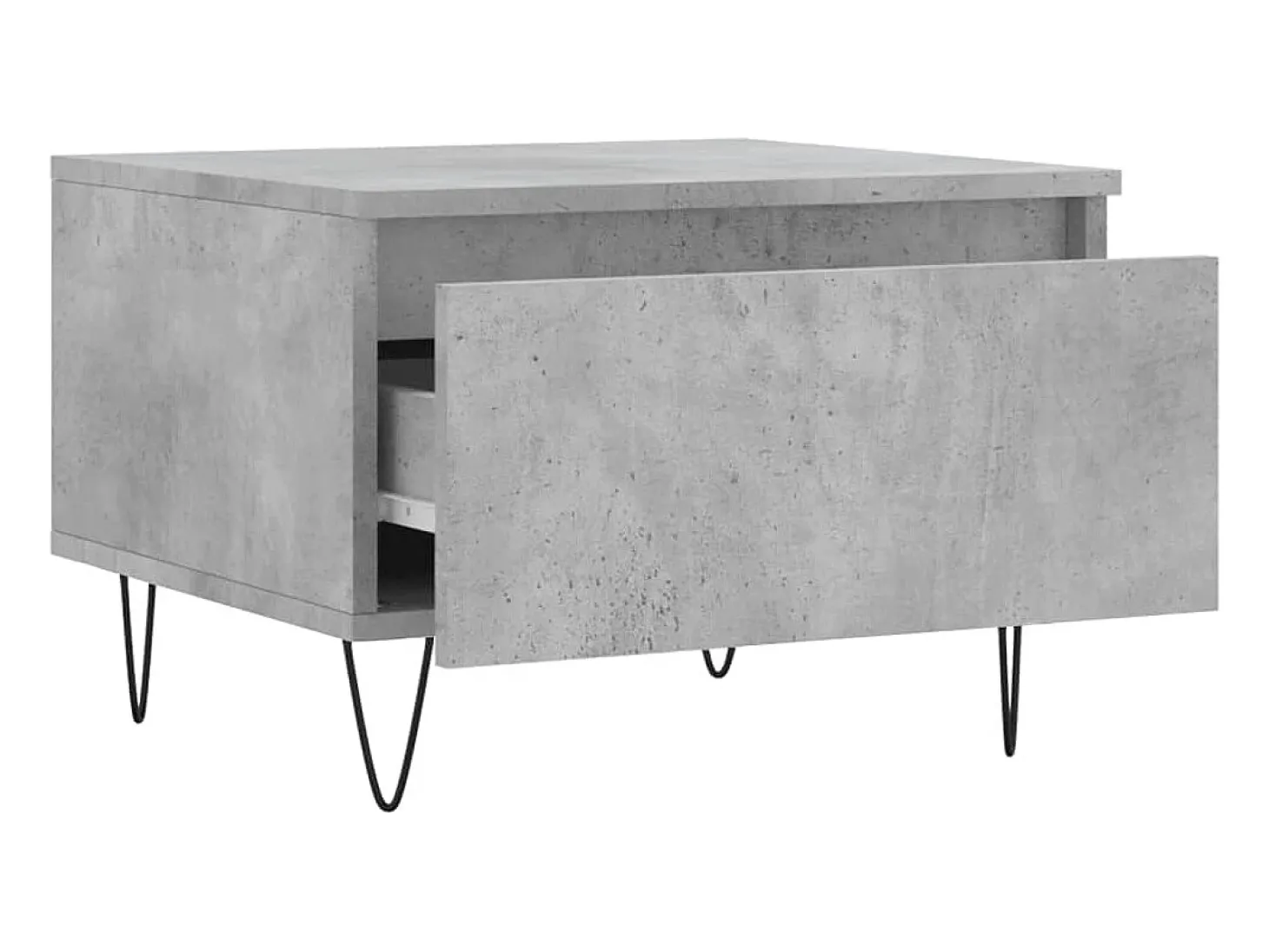 Conjunto de 2 Mesas de Centro | Mesa de apoio | Mesa de café 50x46x35 cm deriv. madeira cinza-cimento