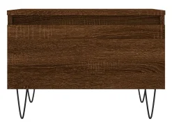 Conjunto de 2 Mesas de Centro | Mesa de apoio | Mesa de café 50x46x35 cm deriv. madeira carvalho castanho