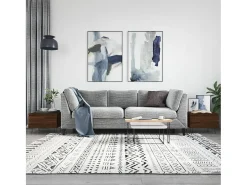 Conjunto de 2 Mesas de Centro | Mesa de apoio | Mesa de café 50x46x35 cm deriv. madeira carvalho castanho
