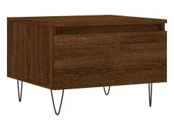 Conjunto de 2 Mesas de Centro | Mesa de apoio | Mesa de café 50x46x35 cm deriv. madeira carvalho castanho