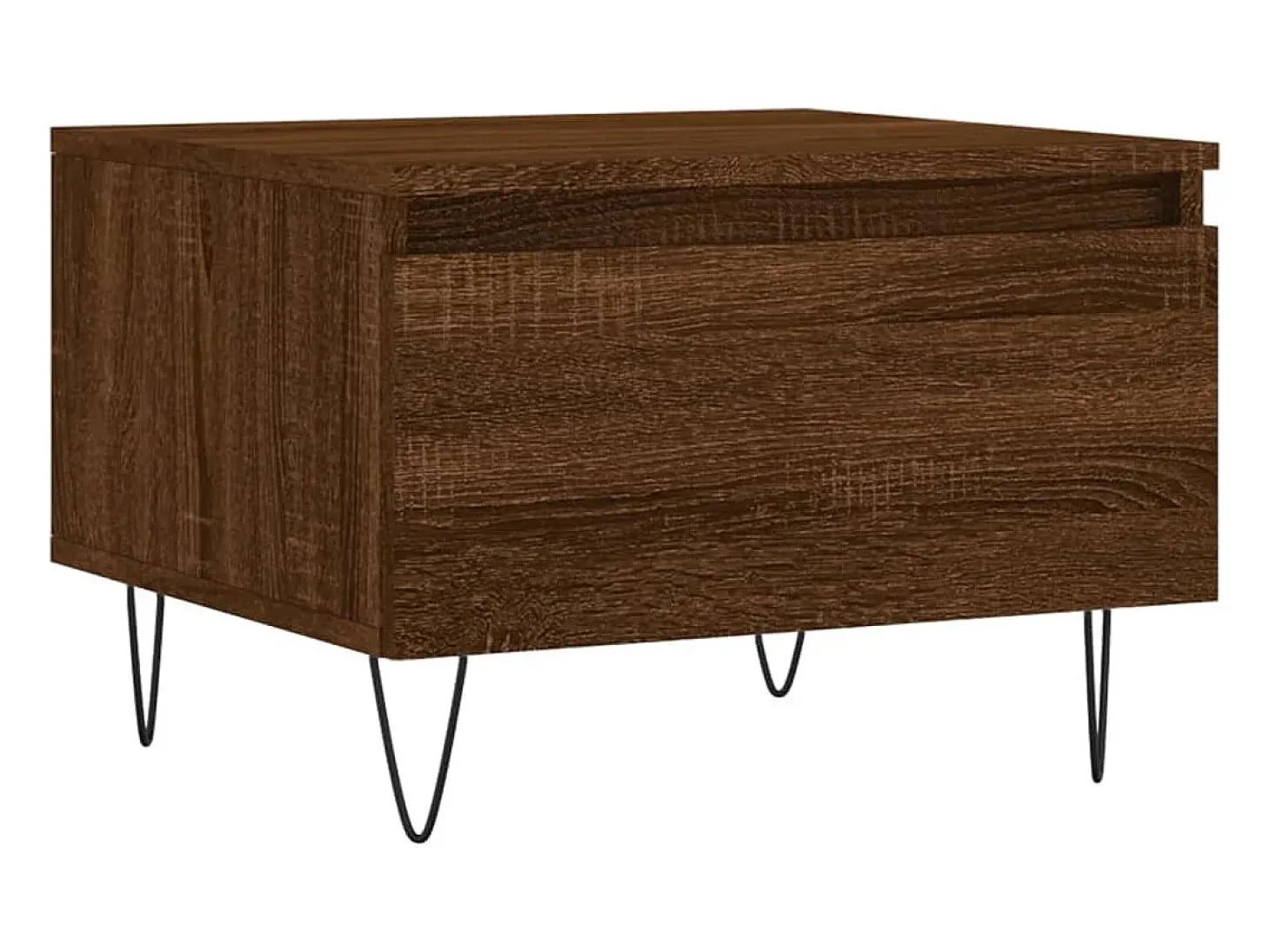 Conjunto de 2 Mesas de Centro | Mesa de apoio | Mesa de café 50x46x35 cm deriv. madeira carvalho castanho