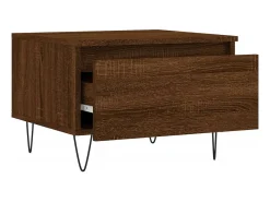 Conjunto de 2 Mesas de Centro | Mesa de apoio | Mesa de café 50x46x35 cm deriv. madeira carvalho castanho