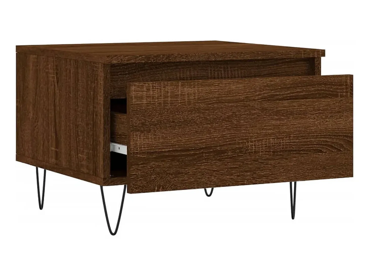 Conjunto de 2 Mesas de Centro | Mesa de apoio | Mesa de café 50x46x35 cm deriv. madeira carvalho castanho
