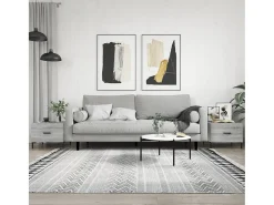 Conjunto de 2 Mesas de Centro | Mesa de apoio | Mesa de café 50x50x40 cm madeira proc. sonoma cinza