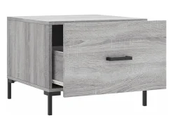 Conjunto de 2 Mesas de Centro | Mesa de apoio | Mesa de café 50x50x40 cm madeira proc. sonoma cinza