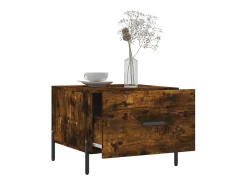 Conjunto de 2 Mesas de Centro | Mesa de apoio | Mesa de café 50x50x40 cm madeira processada cor fumado