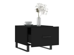 Conjunto de 2 Mesas de Centro | Mesa de apoio | Mesa de café 50x50x40 cm madeira processada preto