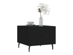 Conjunto de 2 Mesas de Centro | Mesa de apoio | Mesa de café 50x50x40 cm madeira processada preto