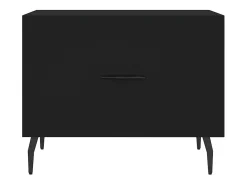 Conjunto de 2 Mesas de Centro | Mesa de apoio | Mesa de café 50x50x40 cm madeira processada preto