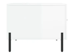 Conjunto de 2 Mesas de Centro | Mesa de apoio | Mesa de café 50x50x40 cm branco brilhante
