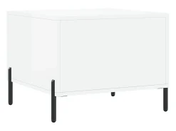 Conjunto de 2 Mesas de Centro | Mesa de apoio | Mesa de café 50x50x40 cm branco brilhante