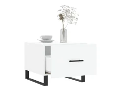 Conjunto de 2 Mesas de Centro | Mesa de apoio | Mesa de café 50x50x40 cm madeira processada branco