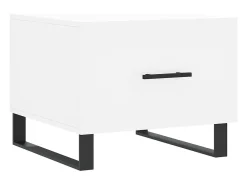 Conjunto de 2 Mesas de Centro | Mesa de apoio | Mesa de café 50x50x40 cm madeira processada branco
