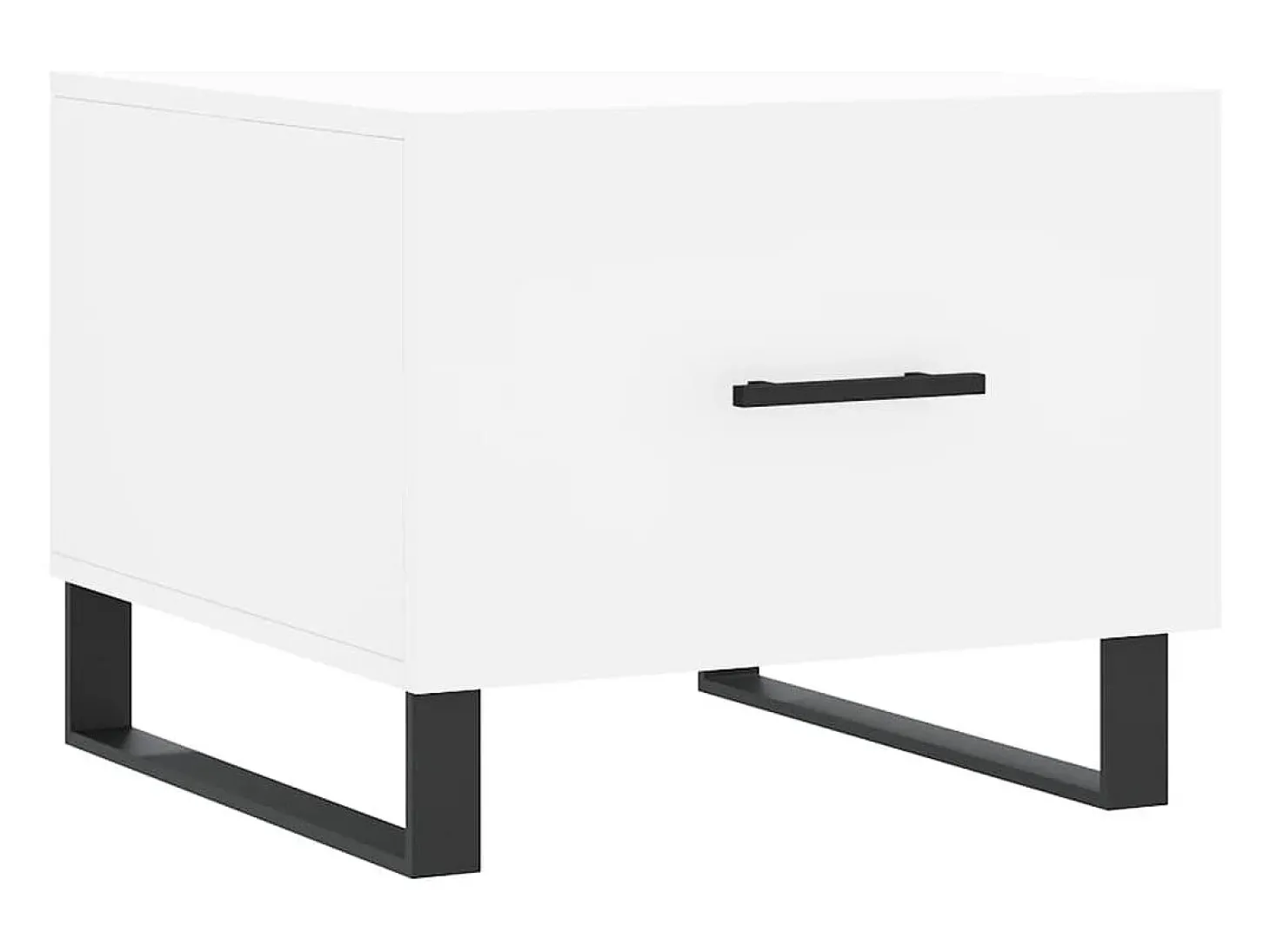 Conjunto de 2 Mesas de Centro | Mesa de apoio | Mesa de café 50x50x40 cm madeira processada branco