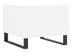 Conjunto de 2 Mesas de Centro | Mesa de apoio | Mesa de café 50x50x40 cm madeira processada branco