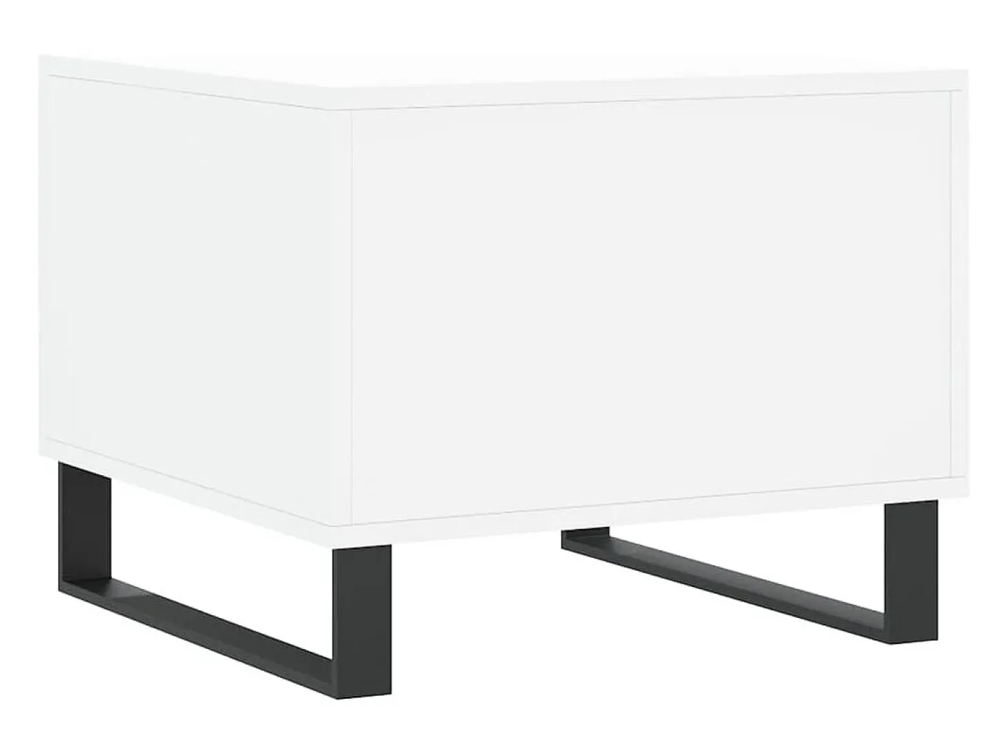 Conjunto de 2 Mesas de Centro | Mesa de apoio | Mesa de café 50x50x40 cm madeira processada branco