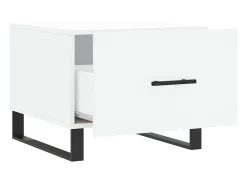 Conjunto de 2 Mesas de Centro | Mesa de apoio | Mesa de café 50x50x40 cm madeira processada branco