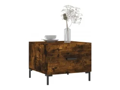 Conjunto de 2 Mesas de Centro | Mesa de apoio | Mesa de café 50x50x40 cm madeira processada cor fumado