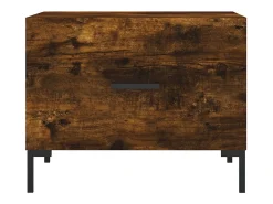 Conjunto de 2 Mesas de Centro | Mesa de apoio | Mesa de café 50x50x40 cm madeira processada cor fumado