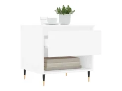 Conjunto de 2 Mesas de Centro | Mesa de apoio | Mesa de café 50x46x50 cm derivados de madeira branco