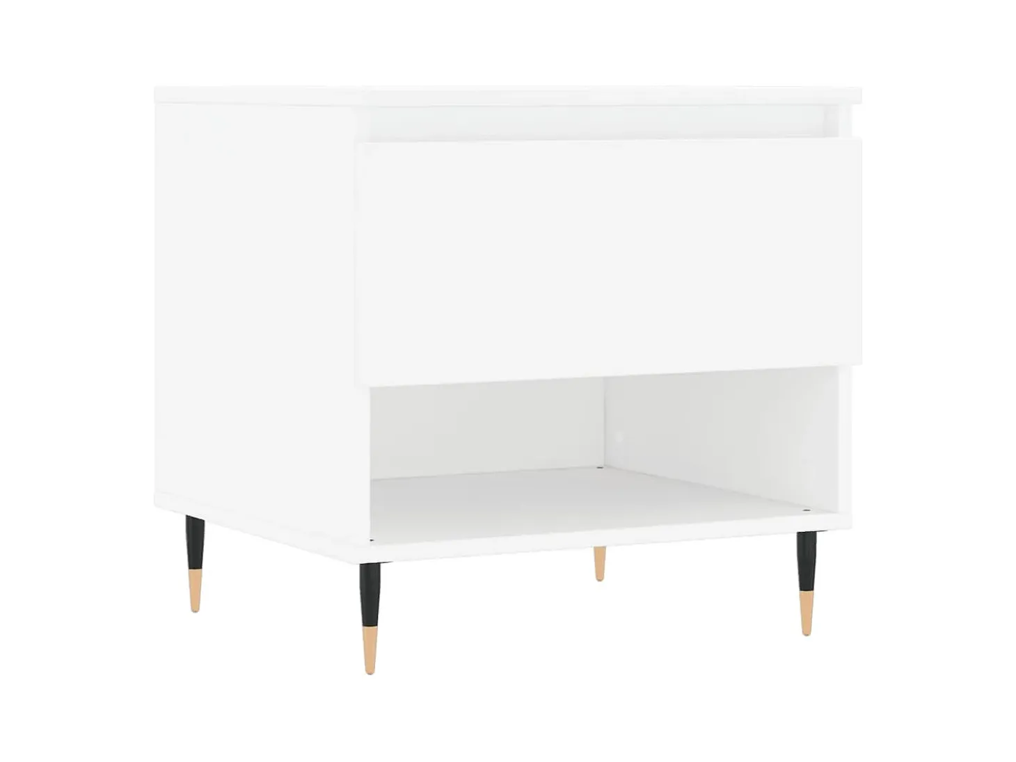 Conjunto de 2 Mesas de Centro | Mesa de apoio | Mesa de café 50x46x50 cm derivados de madeira branco