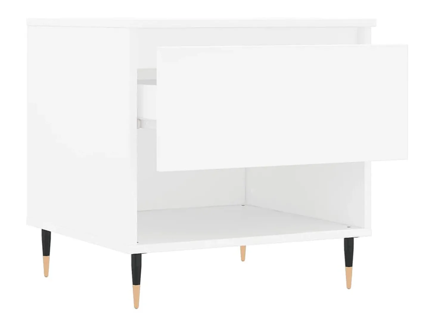 Conjunto de 2 Mesas de Centro | Mesa de apoio | Mesa de café 50x46x50 cm derivados de madeira branco