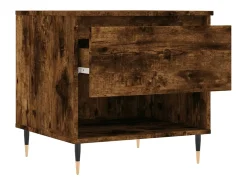 Conjunto de 2 Mesas de Centro | Mesa de apoio | Mesa de café 50x46x50cm deriv. madeira carvalho fumado