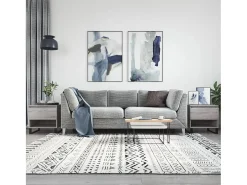Conjunto de 2 Mesas de Centro | Mesa de apoio | Mesa de café 50x46x50cm deriv. madeira cinzento sonoma