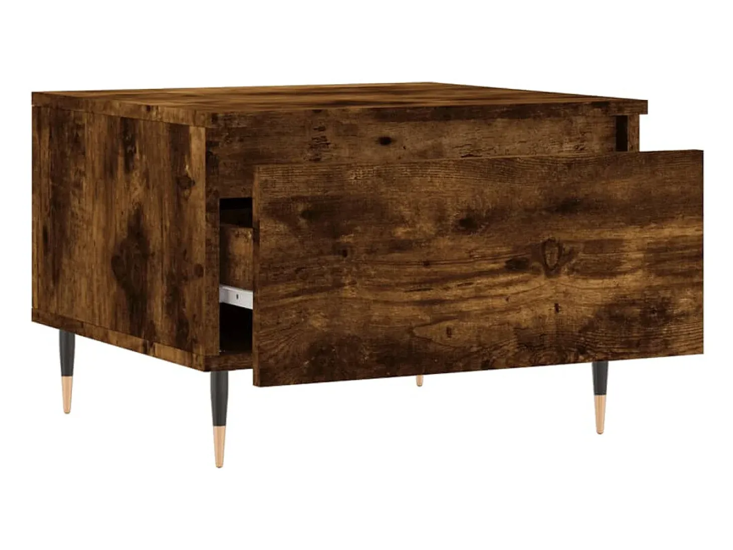 Conjunto de 2 Mesas de Centro | Mesa de apoio | Mesa de café 50x46x35cm deriv. madeira carvalho fumado