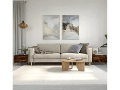 Conjunto de 2 Mesas de Centro | Mesa de apoio | Mesa de café 50x46x35cm deriv. madeira carvalho fumado