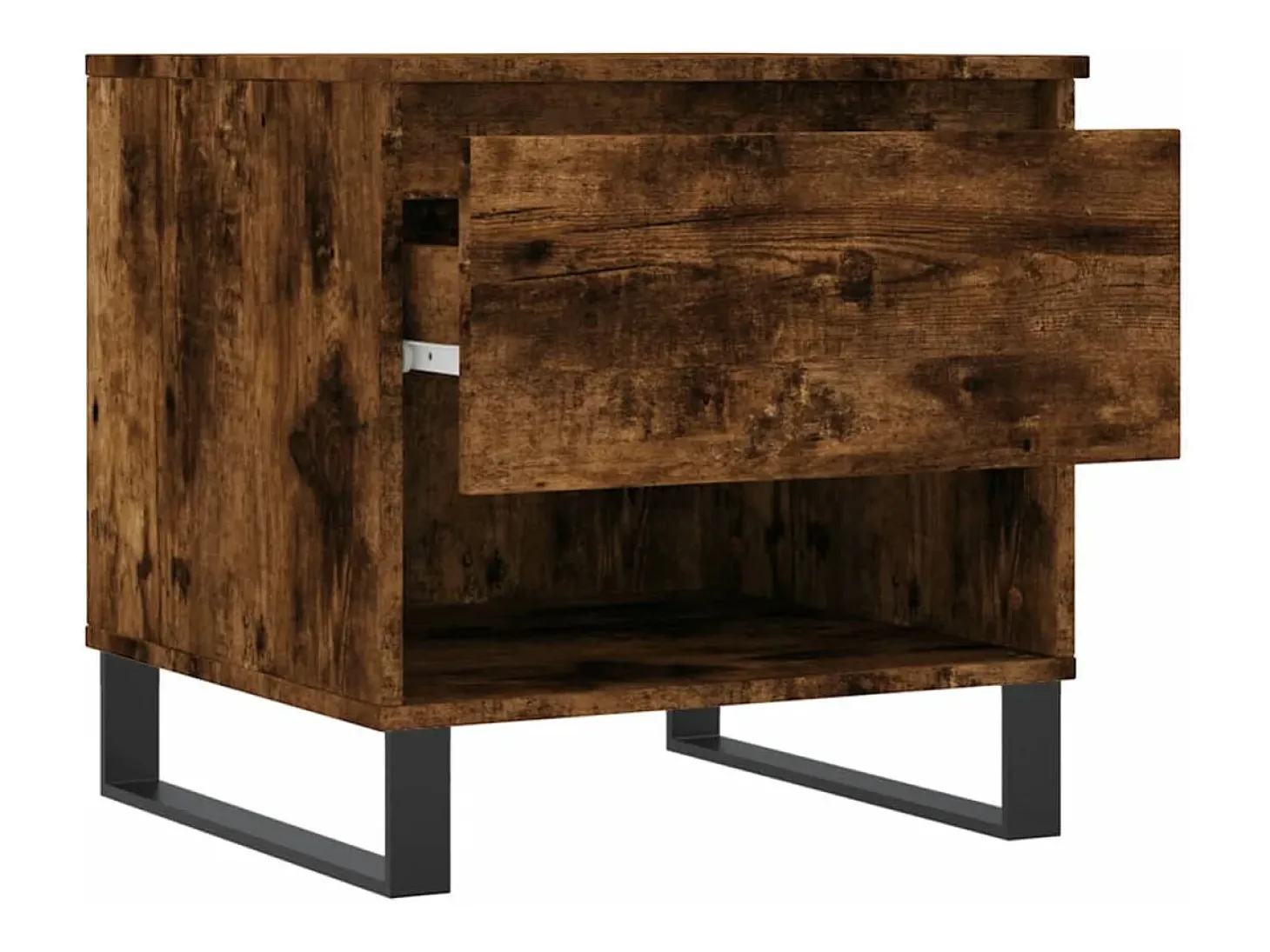 Conjunto de 2 Mesas de Centro | Mesa de apoio | Mesa de café 50x46x50cm deriv. madeira carvalho fumado
