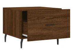 Conjunto de 2 Mesas de Centro | Mesa de apoio | Mesa de café 50x50x40 cm madeira proc. carvalho castanho