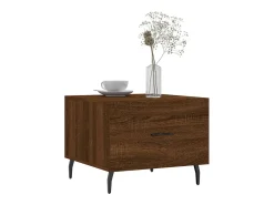 Conjunto de 2 Mesas de Centro | Mesa de apoio | Mesa de café 50x50x40 cm madeira proc. carvalho castanho