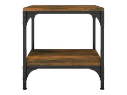 Conjunto de 2 Mesas de Centro | Mesa de apoio | Mesa de café 40x40x40 cm derivados madeira fumado