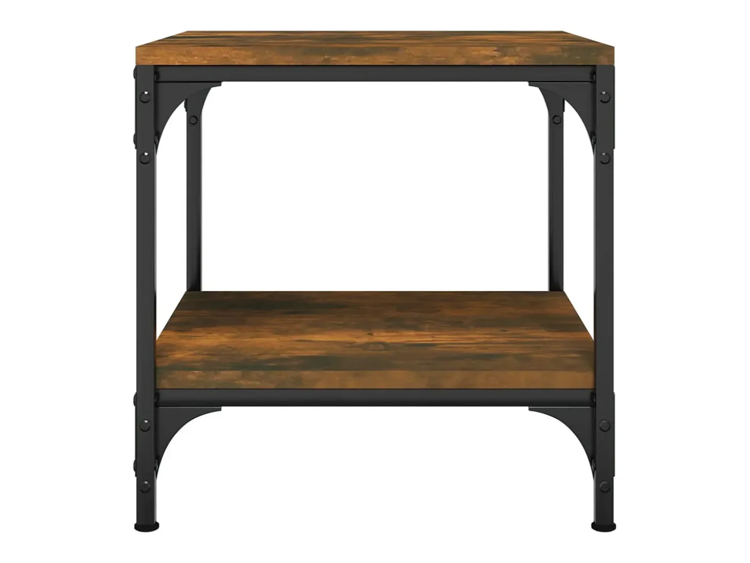 Conjunto de 2 Mesas de Centro | Mesa de apoio | Mesa de café 40x40x40 cm derivados madeira fumado