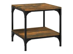 Conjunto de 2 Mesas de Centro | Mesa de apoio | Mesa de café 40x40x40 cm derivados madeira fumado