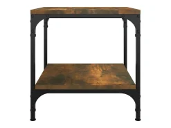 Conjunto de 2 Mesas de Centro | Mesa de apoio | Mesa de café 40x40x40 cm derivados madeira fumado