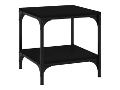 Conjunto de 2 Mesas de Centro | Mesa de apoio | Mesa de café 40x40x40 cm derivados de madeira preto