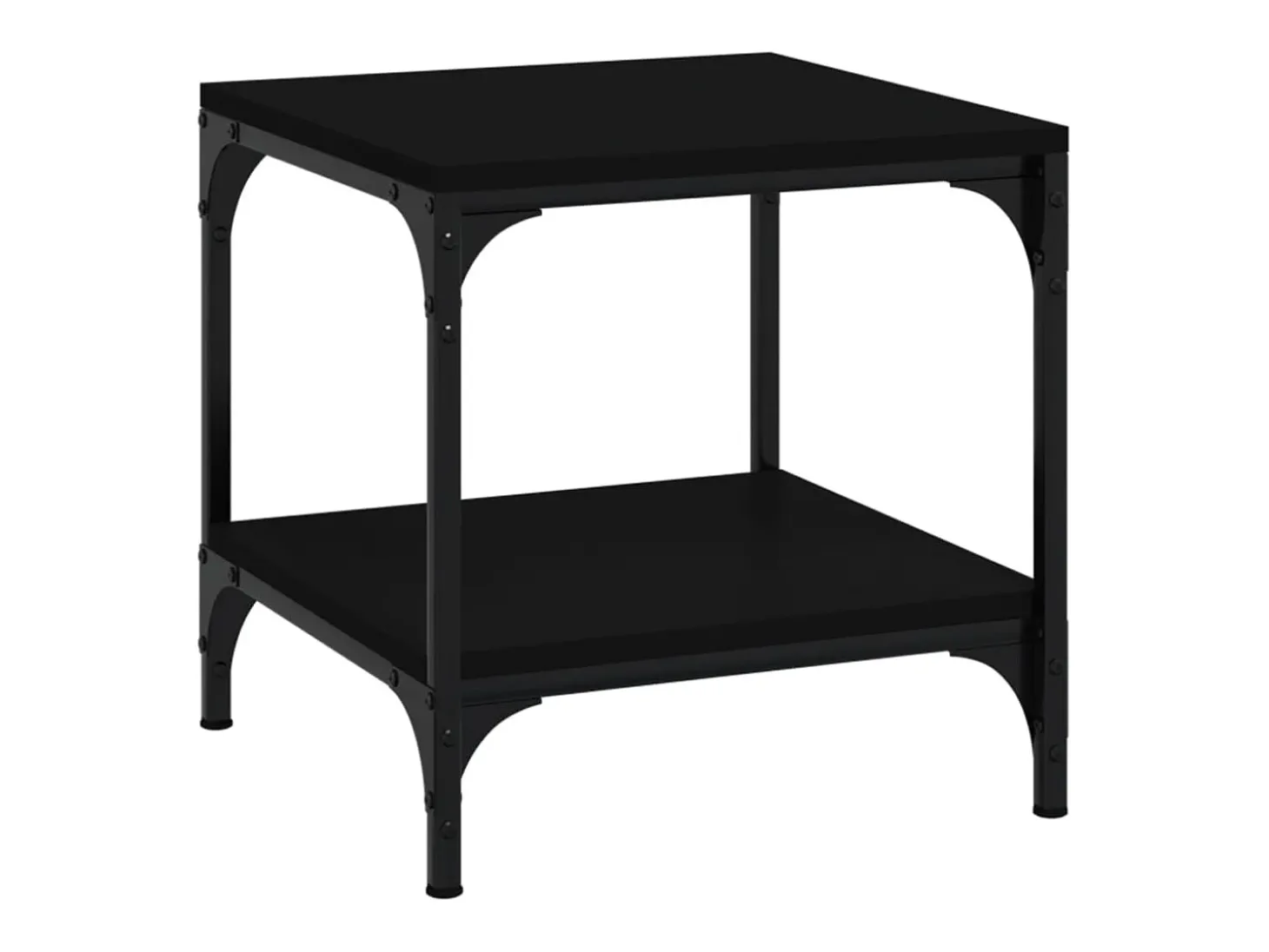 Conjunto de 2 Mesas de Centro | Mesa de apoio | Mesa de café 40x40x40 cm derivados de madeira preto