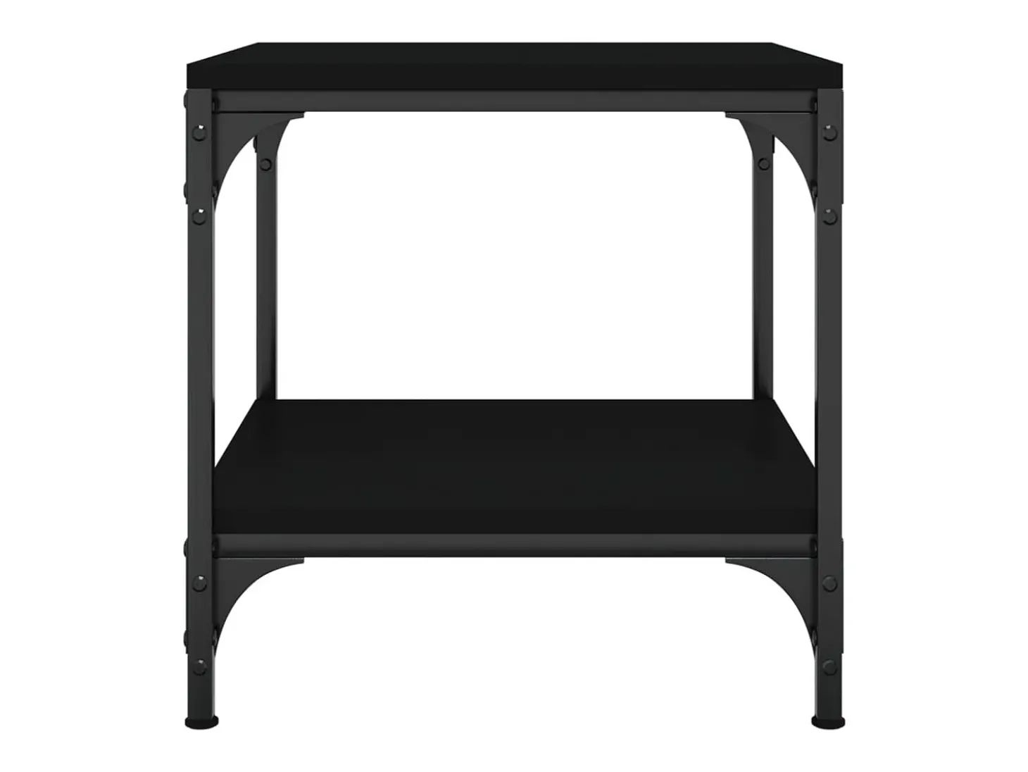 Conjunto de 2 Mesas de Centro | Mesa de apoio | Mesa de café 40x40x40 cm derivados de madeira preto