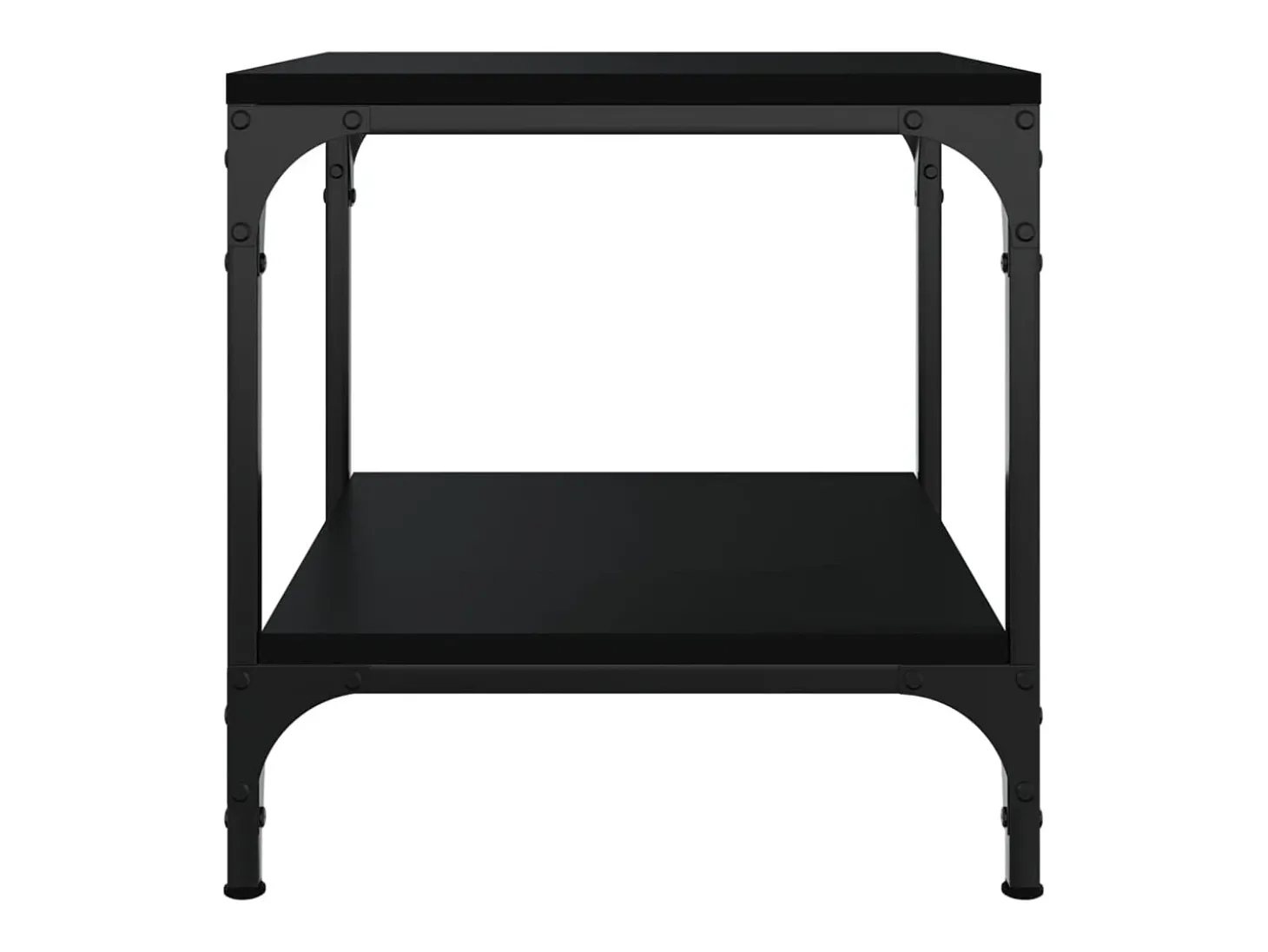 Conjunto de 2 Mesas de Centro | Mesa de apoio | Mesa de café 40x40x40 cm derivados de madeira preto