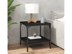 Conjunto de 2 Mesas de Centro | Mesa de apoio | Mesa de café 40x40x40 cm derivados de madeira preto